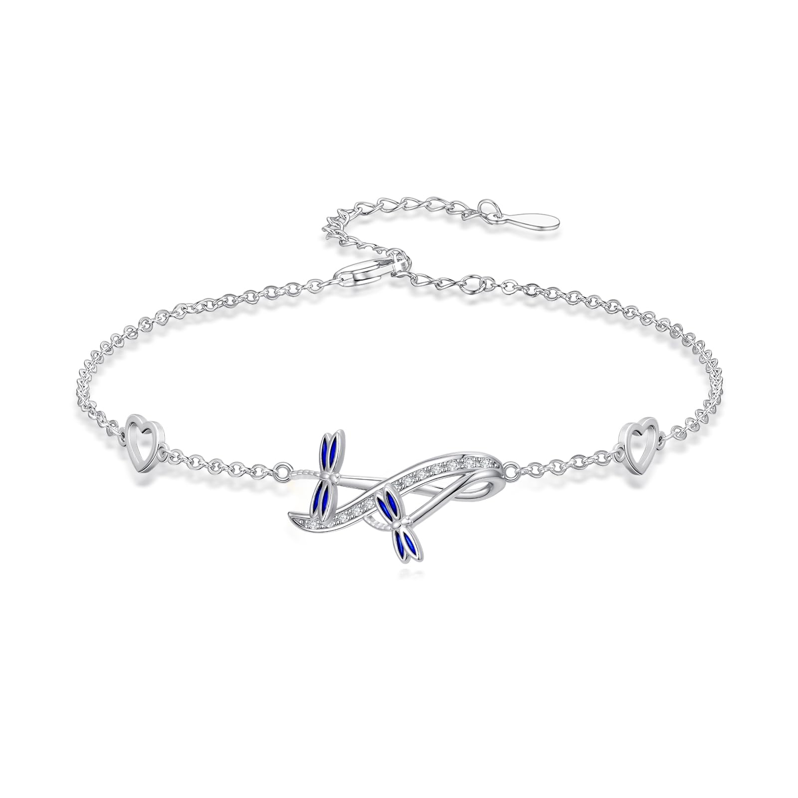 925 Sterling Silver Layered Ankle Bracelets for Women Jewelry Gifts