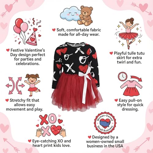 Image of Girls Long Sleeve Tulle Tutu Dresses for Kid and Toddler
