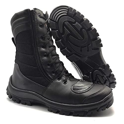Coturno Militar Unissex Extra Leve 4009 Preto Cor:Preto;Tamanho:39