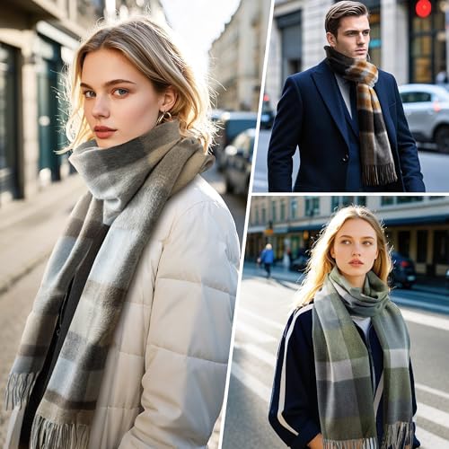 100% Cashmere Scarf for Women, Elegant Lightweight Cashmere Wrap Shawl, Warm Winter Scarves for Men and Women3