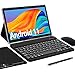 Tablet 10 Zoll Android 11,ANTEMPER 4G LTE Tablets Telefon Mit Dual SIM,4GB RAM 64GB ROM 128GB TF,Octa Core 1080P FHD,6000mAh 13MP Kamera,WiFi,GPS,BT 5.0,Mit Schutzhülle Tastatur Maus-Schwarz
