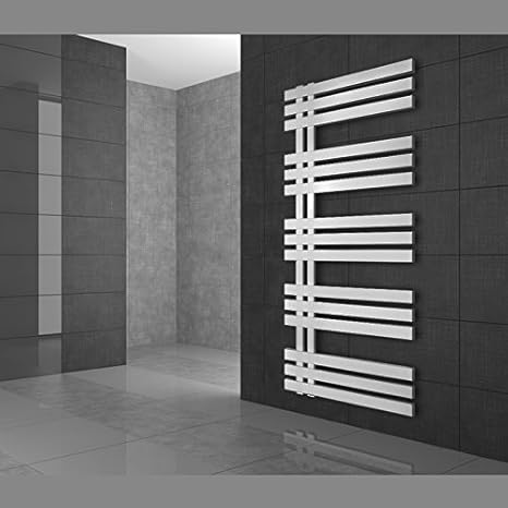 ECD Germany Radiador de Diseño Radiador Toallero Radiador de Calefacción 500 x 1400 Blanco - Radiador toallero agua calefaccion - Calentador de baño - ...
