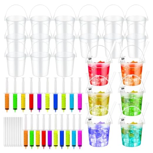 40 Sets of Clear Plastic Party Buckets