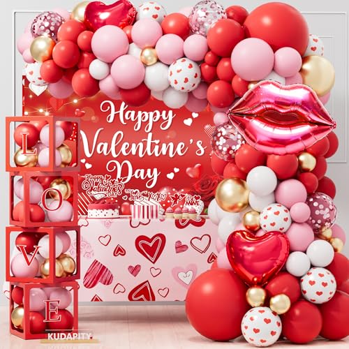 Valentine’s Day Party Decorations Romantic Red...