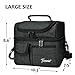 Tirrinia Reusable Lunch Box for Men Women, Insulated Lunch Bag Adult Work, Double Decker Leakproof Lunchbox for Office Picnic Beach—Dual Compartment Lunch Cooler Bag