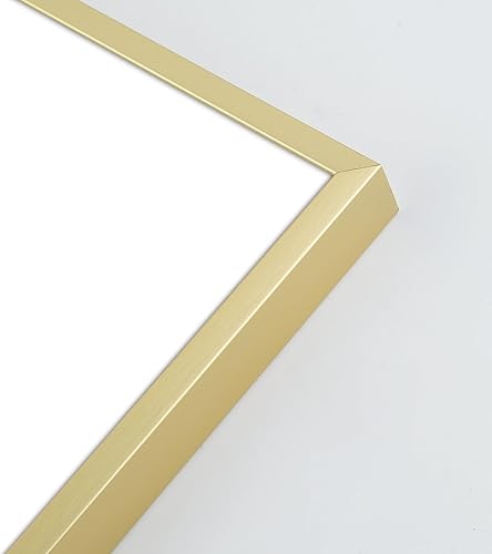Miniatura 7 de Golden State Art, Portarretratos de aluminio de 18 x 24 pulgadas con paspartú de color marfil para fotos de 16 x 20 pulgadas, ganchos de dientes de