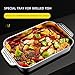 Roasting Pan, Kitchen Rectangular Roasting Pan 33/37/41/45/51cm Stainless Steel Deep Baking Tray Lasagna Pan Salad Plate Servicing Dish for Chicken, Steak, Meat - Dishwasher Safe(33cm)
