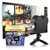 Halloween Window Projector,Halloween LED Holographic Projection Lamp,12 Mini Movies,Used for Halloween and Christmas Outdoor Garden Decoration Family Outdoor Party