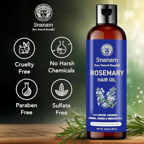 Image of Pure Rosemary Oil for Hair Growth By Dr. Sebi Sourced From Honduras | Promotes Thicker, Shiny, Stronger & Healthy Hair | Pure Rosemary Dr. Sebi Oil for Hair Growth and Hair Fall Control | 100 ml