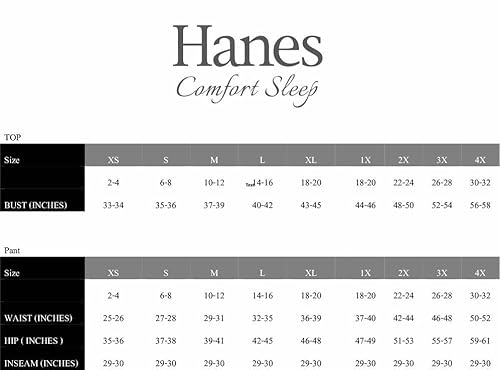 Hanes Women's Short Sleeve Top And Jogger Pajama Pants, Black, Small #TOP4