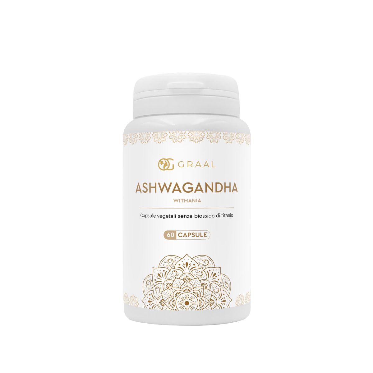 Graal Ashwagandha KSM-66 60 Capsule - Tonico Adattogeno Antistress, Migliora Sonno, Energia e Benessere Mentale, L’ashwagandha Ideale per Recupero Psico-Fisico