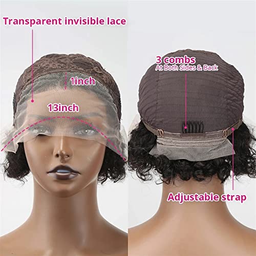 Perruque cheveux humains bouclés 13x1 avec dentelle transparente
