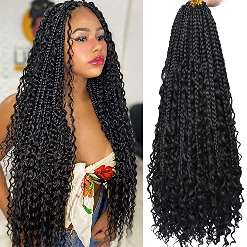Unionbeauty 30 Inch Boho Box Braids Crochet Hair 8 Packs