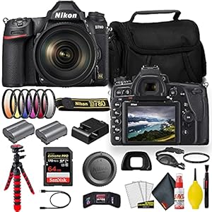 Nikon D780 24.5 MP Full Frame DSLR Camera with 24-120mm Lens (1619) – Bundle – + Sandisk Extreme Pro 64GB Card + Additional ENEL15 Battery + Nikon Case + Cleaning Set + Filter Sets + More (Renewed)