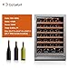 Ca'Lefort 24 Inch Wine Fridge, 61 Bottle Wine Cooler Refrigerator, 40-65°F Wine Refrigerator Glass Door, 3 LED Wine Fridge, Built-in or Freestanding Fridge for Home/Bar/Kitchen (5.65 cu.ft)