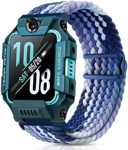 Children's Bracelet Compatible with Watch Phone Z7/Z6/Z1, Nylon Braided Bracelets for imoo Smartwatch Children Z1/Z6/Z7 Replacement Bands for Girls Boys