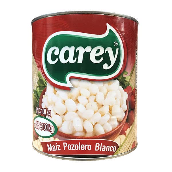 MexGrocer Carey Maiz Pozolero Blanco, Maiz Tradicional Mexicano, Bote De 3 kg