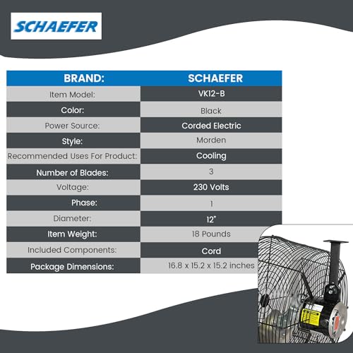 Schaefervk12bversakoolaircirculatorfanceilingwallmountgreenhousefanaluminumblade1470cfm110hpenergyefficientcommercialfanforpatiogarageindustrialworkshopblack  Urban Country Home Decor Schaefer vk12 b versakool air circulator fan ceiling wall mount greenhouse fan aluminum blade 1470 cfm 110 hp energy efficient commercial fan for patio garage industrial workshop black  urban country home decor