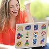 Water Bottle Stickers 100 Pcs Cool Cute Neon Sticker Packs, Prizes for Kids Classroom Rewards, Waterproof Vinyl Stickers for Water Bottles Laptop Scrapbooking Skateboard Journaling Luggage Tumbler etc #1