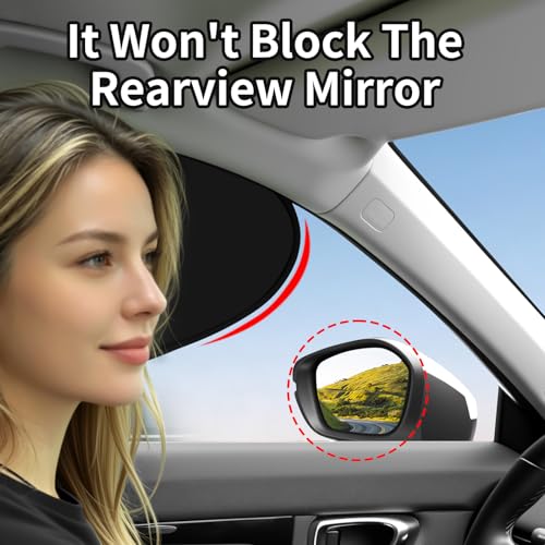 4pcs Car Window Shades, Electrostatic Adsorption Full Blackout Shades (2 Sizes) - 18.7 * 14.2in Front +17.3 * 14.3in Rear, UV Blocking for Baby/Family, Suitable for Daily Travel/Camping, Mesh - Image 5
