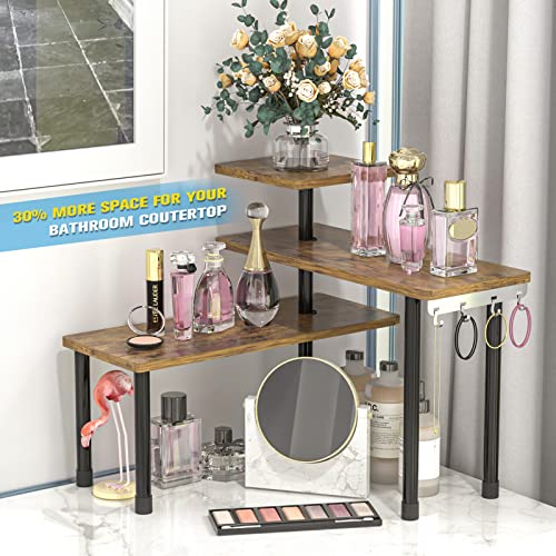 image for JayRex Countertop Organizer Organization, 3 Tier Moveable Corner Shelf