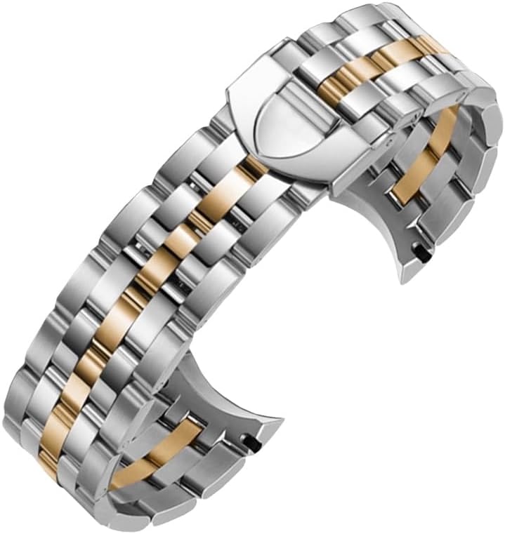 Solid Stainless Steel Watch Band – Double Lock Clasp Replacement Men's Watch Bracelet for Tudor Glamour