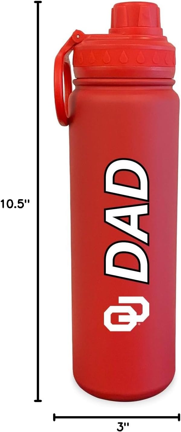 The Fanatic Group University of Oklahoma Dad 24 oz. Stainless Steel Bottle - Red