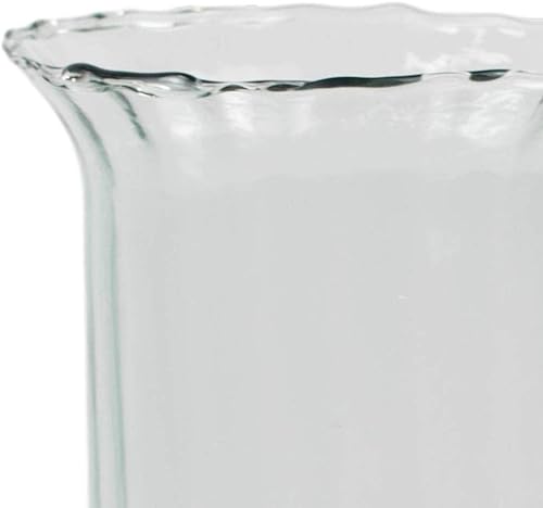 Miniatura 3 de Jarrón rústico de cristal transparente acanalado de 19 pulgadas para velas, huracán