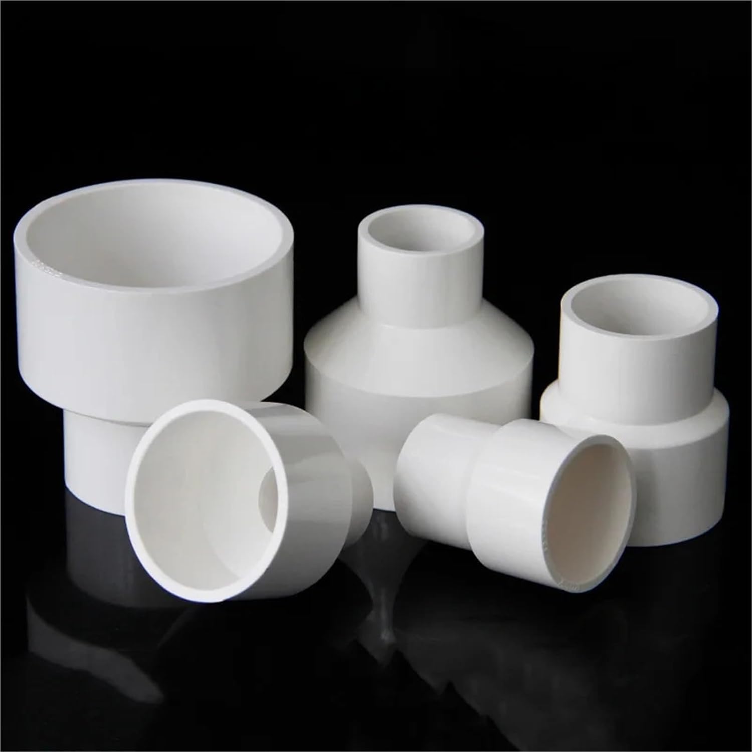Conector de Manguera Conector Reductor Recto de PVC Blanco, 1 Pieza, 20/25/32/40~200 mm, for tubería de Agua, riego de jardín, Adaptador for Acuario.