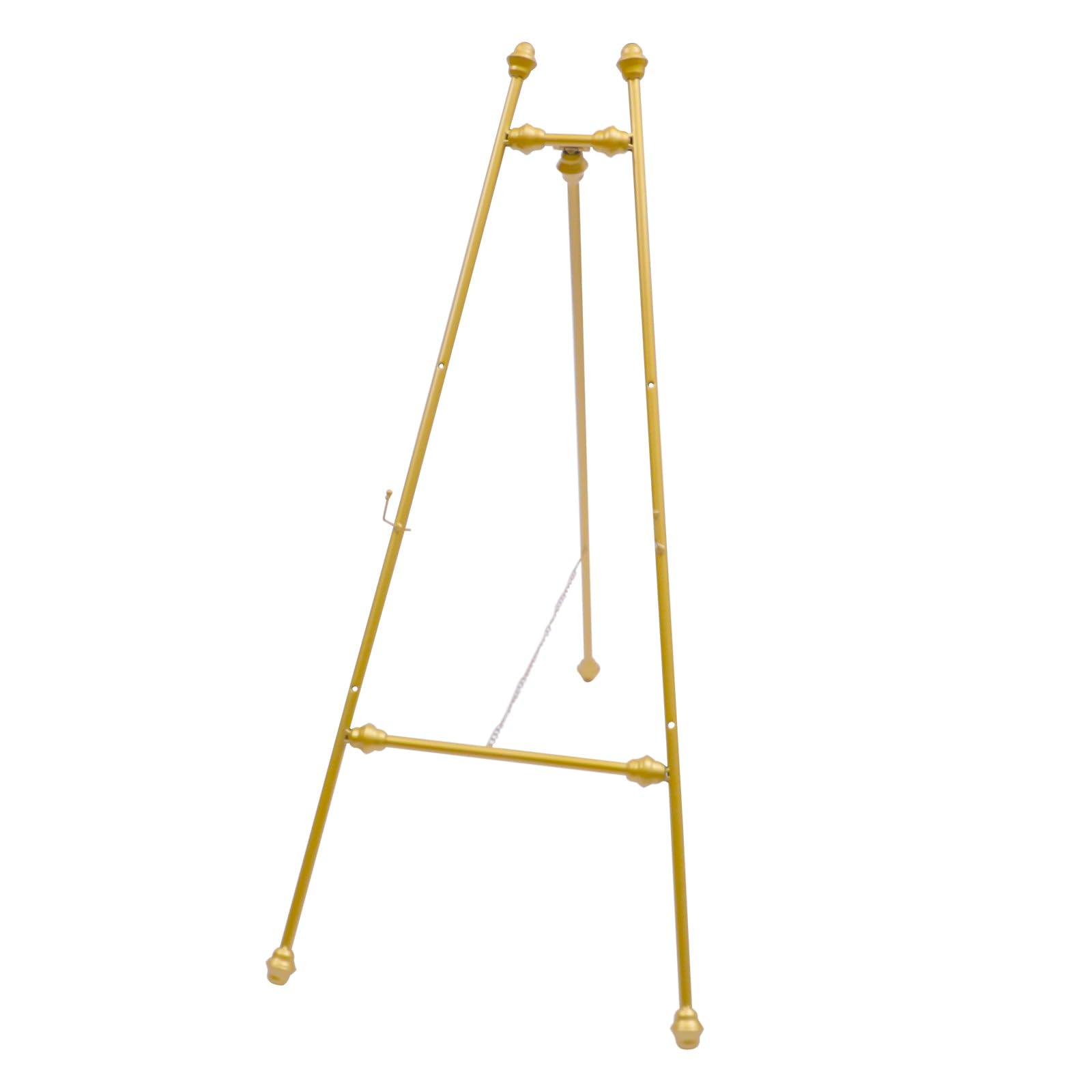 Caballete de metal ajustable de 46.5 pulgadas de alto para exhibiciones de boda, escaparate de arte Detive, caballete portátil con Hoo, ideal para eventos y fiestas