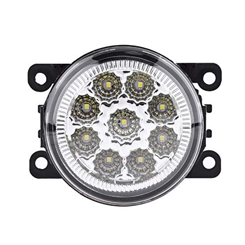 Yctze Tappo Per Fendinebbia 159 - 9 Led Anteriore Tondo Per Auto Drl Luce Di Marcia Diurna Gruppi Fendinebbia Per Auto Luci Di Marcia Diurna