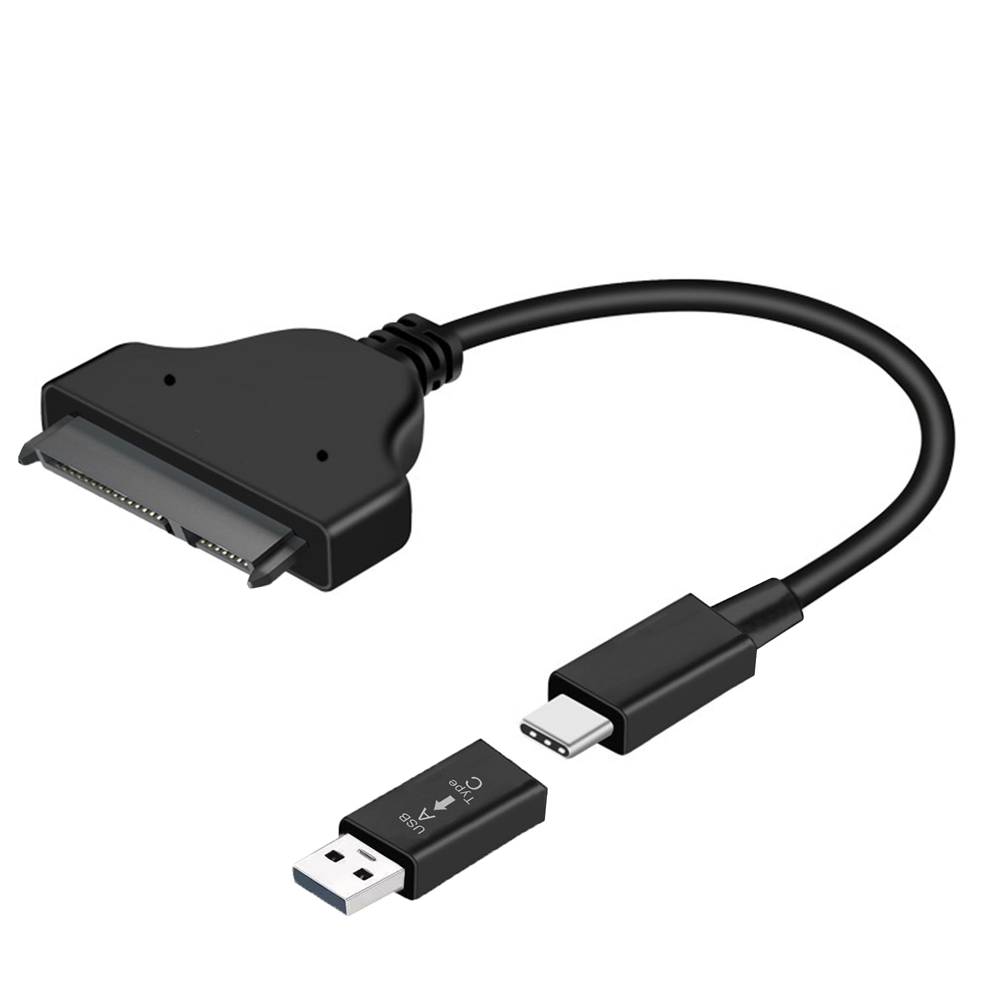 LUSKINNO 2 in 1 SATA to USB Adapter Cable for 2.5'' SATA III Hard Drive Reader for HDD/SSD External Converter, Data Transfer
