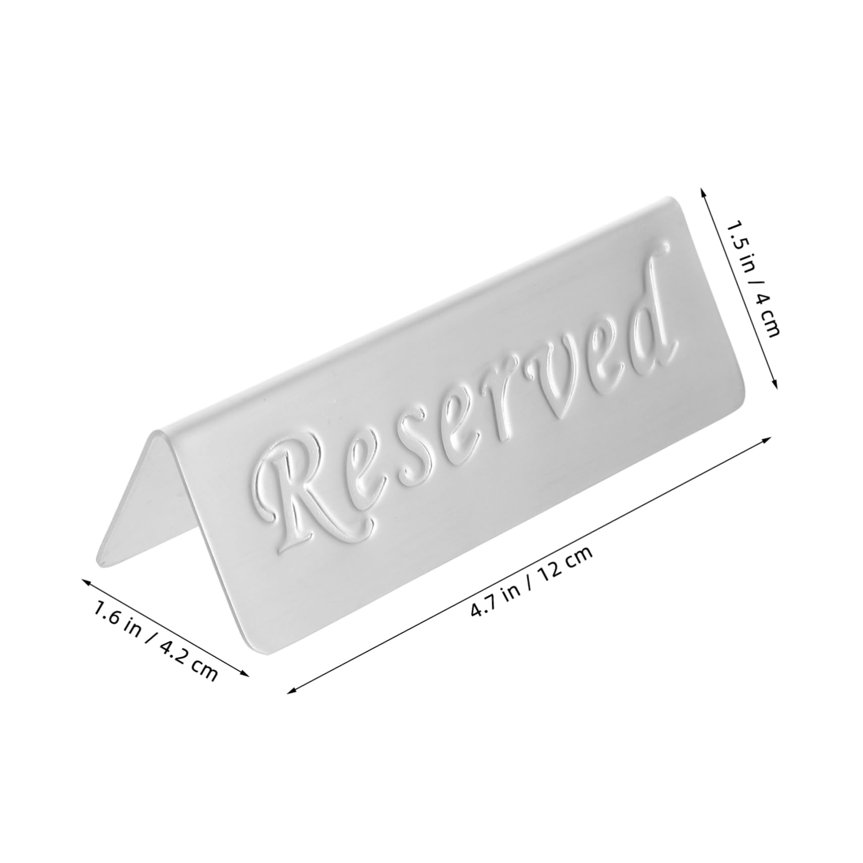 KICHOUSE Stainless Steel Reserved Table Signs Legible Text Enhance Your Event Elegant Seating
