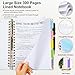 Spiral Journal Notebooks for Work, 300 Pages 5 Subject Notebook College Ruled with Dividers & Tabs, 8''x 10'' Large Notebook Journal for Women Students Note-Taking and Organizer (Teal Luxe Marble)