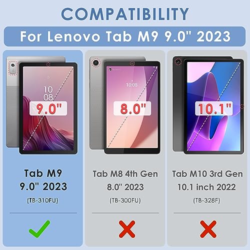 KATUMO [2 Pack Screen Protector compatible with Lenovo Tab M9 9-inch 2023 (TB-310FU/ TB310XU) HD Clear Scratch Resistant Tempered Glass Film,Identify Tablet M9 9" TB-310FU/ TB310XU - Image 2