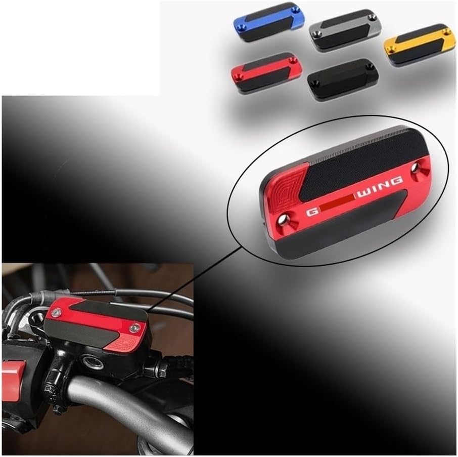 Brake Master Cylinder Cover Motorcycle CNC Front Brake Fluid Reservoir Oil Cup Cap Master Cylinder Cover for Go&ldwing 1800 Go&ldwing 1800 1500 GL1800