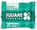 Square Organics Vegan Protein Bars - Chocolate Coated Nuts & Sea Salt - 10g Protein - Organic Protein Bars are Gluten Free, Dairy Free, Soy Free, Non-GMO - Perfect Protein Bar for Plant Based Diet - 12 Pack