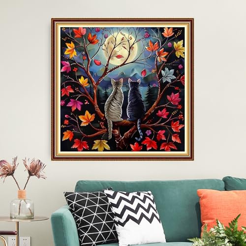 Image of Funart Stamped Cross Stitch Kits for Beginners Full Range of Cross Stitching Preprinted Embroidery Kits for Adults, 11CT Embroidery Pattern Needlepoint Kits- (ArtColors35)
