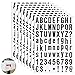 8 Feuilles Autocollants Numéro Lettres Auto-adhésif Vinyle, Sticker Alphabet Adhesives Noir, Autocollant de Numéros de Boîte aux Lettres pour Boîtes aux Lettres Fenêtres Portes Voitures