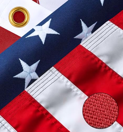 3x5 ft American Flag for Outside – Embroidered...