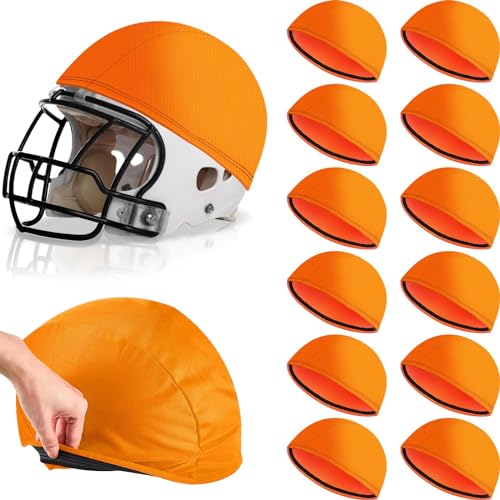 Ramede 12 Pieces Football Helmet Covers for Practice Scrimmage Cap Helmet Cover Scrimmage Cap for...