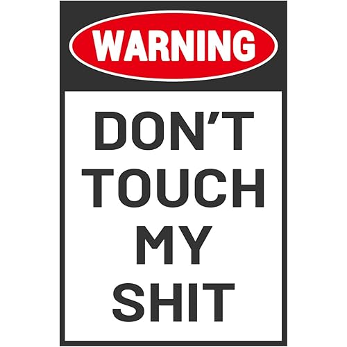 Bestylez Man Cave Do Not Touch Sign, Workshop Accessories, Garage Decor Sign, Funny Dad Gifts 12" * 8" (186)