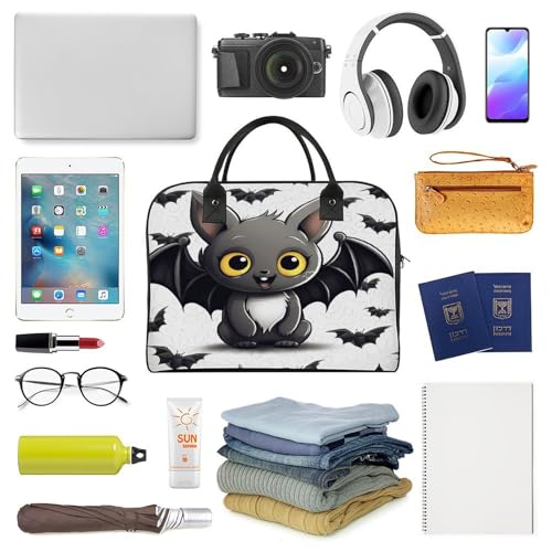 Bolso Tote Bat Cute con Correa Ajustable y Cremallera miniatura 5