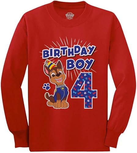 Paw Patrol - Camiseta de cumpleaños de 4 años de Paw Patrol para niño