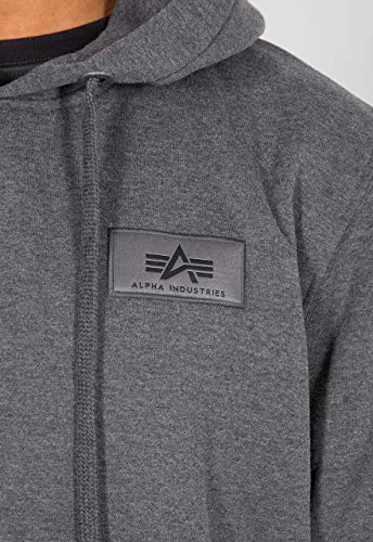 Alpha Industries Herren Back Print Hoody, Charcoal Heather, XL – Ansicht 4