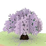 Lovepop Jacaranda Tree Pop Up Card, 5x7-3D Greeting Card, Mother's Day Card, Card for Wife or Mom, Anniversary Pop Up Card, Pop Up Birthday Card