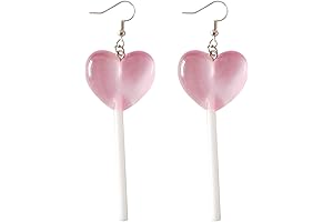 Embrace a Valentine's Vibe with Graceful Heart Lollipop Earrings