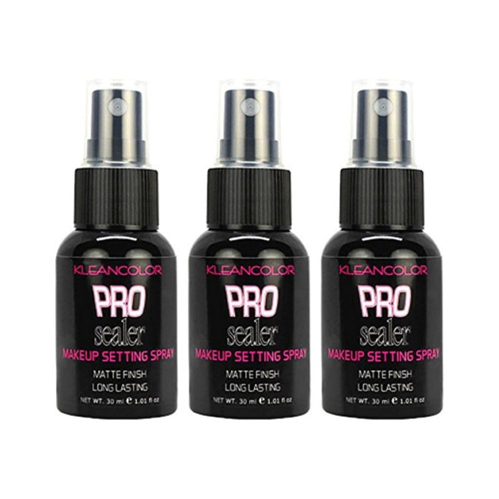 KleanColor Pro Sealer Makeup Setting Spray - Matte Finish, Set of 3