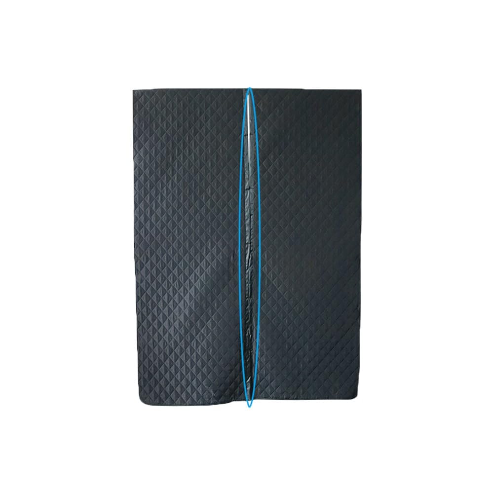 Housse de porte isolante pour camping-car, rideau thermique à trois couches Oxford et coton pour porte de camping-car, noir, 133 x 180 cm