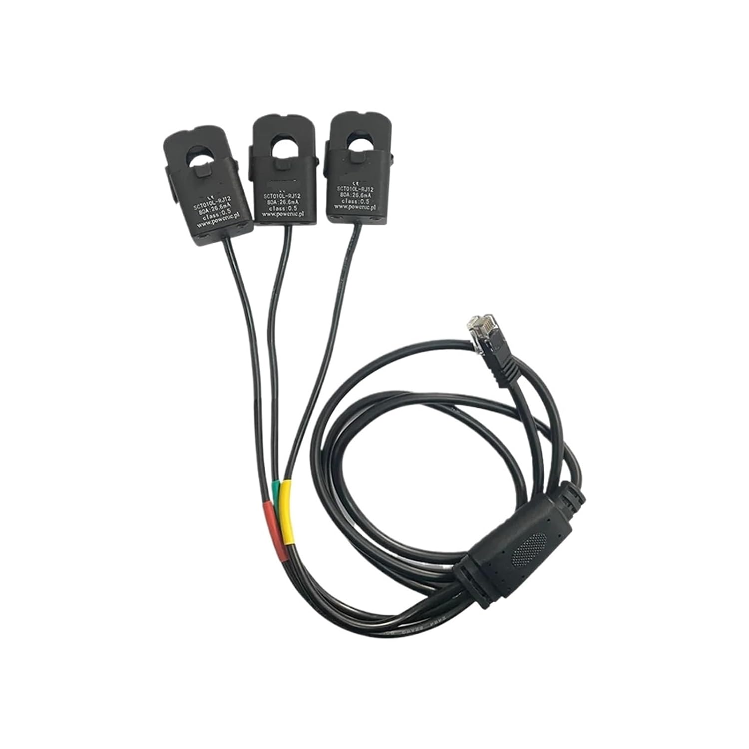 3-SCT010L-RJ12 Input 20A/50A/60A/80A Output 20mA/10mA/50mA/25mA/16.6mA/26.6mA/40mA/80mA Accuracy 0.5% Current(80A-26.6mA 0.5)